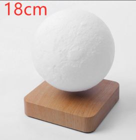 Magnetic Levitation Table Lamp Moon Light 3D Printing Planet Night Light (Option: Khaki18cm-US)